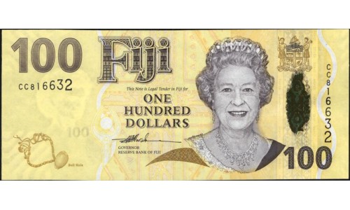 Фиджи 100 долларов 2007-2011 годов (FIJI 100 dollars 2007-2011) P 114a : UNC