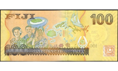 Фиджи 100 долларов 2013 года (FIJI 100 dollars 2013) P 119(1) : UNC