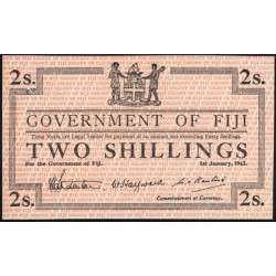 Фиджи 2 шиллинга 1942 года (FIJI 2 Shillings 1942) P 50: UNC-/UNC