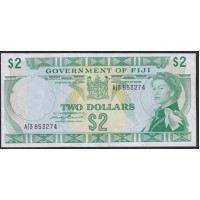 Фиджи 2 долларa 1971 года, A/3 853274 (FIJI 2 dollars 1971) P 66a: aUNC
