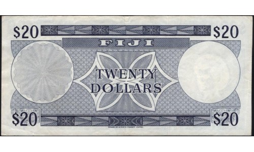 Фиджи 20 долларов 1974 года (FIJI 20 dollars 1974) P 75b: VF/XF