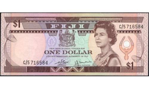 Фиджи 1 доллар 1980 года (FIJI  1 dollar 1980) P 76: UNC