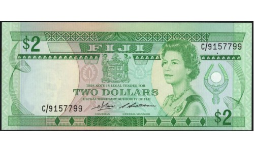 Фиджи 2 доллара 1983 года (FIJI  2 dollars 1983) P 82a: UNC