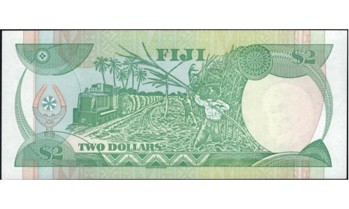 Фиджи 2 доллара 1988 года (FIJI 2 dollars 1988) P 87a: UNC