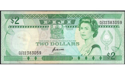Фиджи 2 доллара 1995 года (FIJI 2 dollars 1995) P 90a : XF/aUNC
