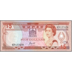 Фиджи 5 долларов 1991 года (FIJI 5 dollars 1991) P 91a: UNC