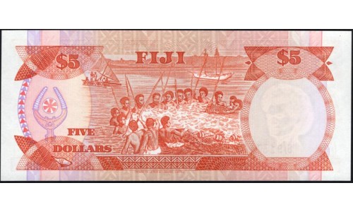 Фиджи 5 долларов 1991 года (FIJI 5 dollars 1991) P 91a: UNC