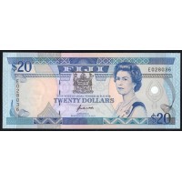 Фиджи 20 долларов 1992 года, префикс E (FIJI  20 dollars 1992 prefix E) P 95: UNC