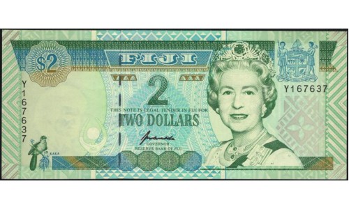 Фиджи 2 доллара 1996 года (FIJI 2 dollars 1996) P 96a: UNC