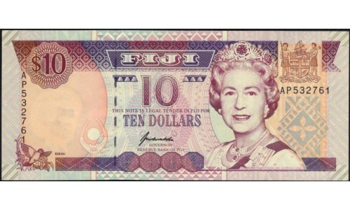 Фиджи 10 долларов 1996 года (FIJI 10 dollars 1996) P 98b: UNC