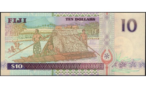 Фиджи 10 долларов 1996 года (FIJI 10 dollars 1996) P 98b: UNC