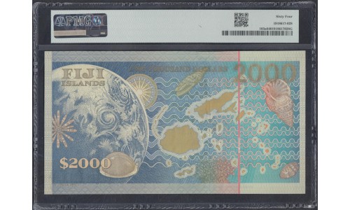 Фиджи 2000 долларов 2000 года, ЮБИЛЕЙНЫЕ, нечастые (FIJI  2000 dollars 2000) P 103a: UNC PMG 64