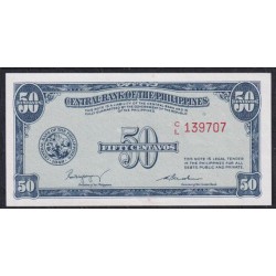 Филиппины 50 центаво б\д (1949 год), принтер TDLR(Philippines 50 centavos  ND (1949, Printed TDLR) P 131: UNC