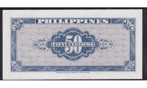 Филиппины 50 центаво б\д (1949 год), принтер TDLR(Philippines 50 centavos  ND (1949, Printed TDLR) P 131: UNC