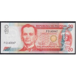 Филиппины 20 песо 2012 год (Philippines 20 piso 2012) P 182k: Unc