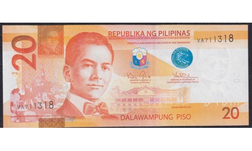 Филиппины 20 песо 2012 год (Philippines 20 piso 2012) P 206a(2): UNC
