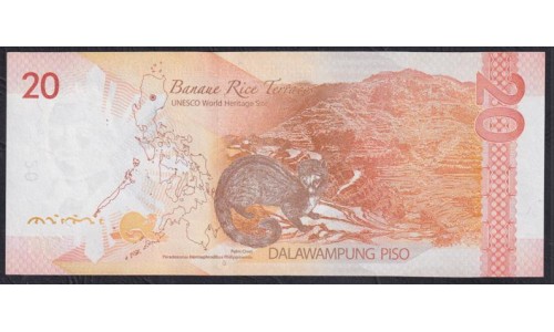 Филиппины 20 песо 2012 год (Philippines 20 piso 2012) P 206a(2): UNC