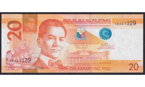 Филиппины 20 песо 2013 год (Philippines 20 piso 2013 year) P 206a(3): UNC