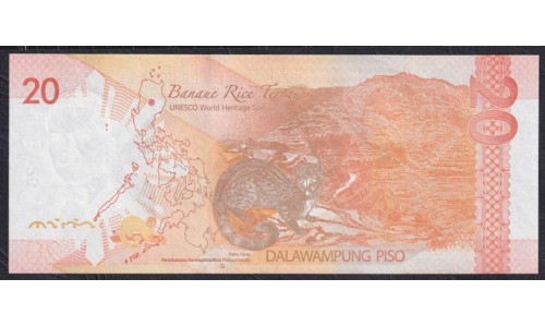 Филиппины 20 песо 2013 год (Philippines 20 piso 2013 year) P 206a(3): UNC