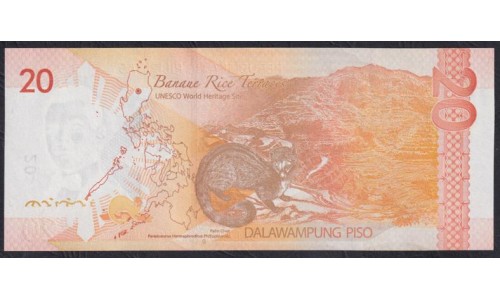 Филиппины 20 песо 2016F год (Philippines 20 piso 2016F) P 206a(11): UNC