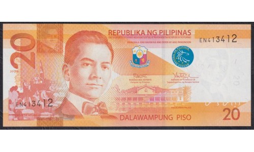 Филиппины 20 песо 2017G год (Philippines 20 piso 2017G) P 206b(3): UNC