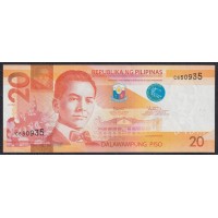 Филиппины 20 песо 2017F год (Philippines 20 piso 2017F) P 206b(2): UNC