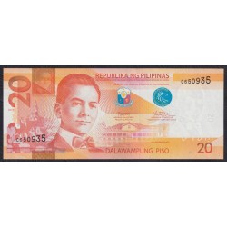 Филиппины 20 песо 2017F год (Philippines 20 piso 2017F) P 206b(2): UNC