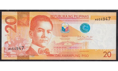 Филиппины 20 песо 2020 год (Philippines 20 piso 2020) P 206b(5): UNC