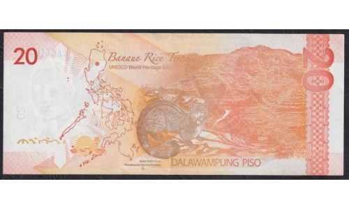 Филиппины 20 песо 2020 год (Philippines 20 piso 2020) P 206b(5): UNC