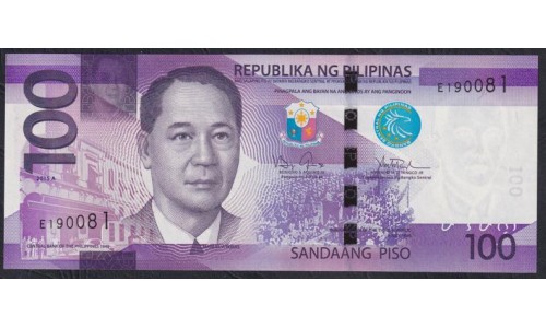 Филиппины 100 песо 2015A год (Philippines 100 piso 2015A) P 222a: UNC