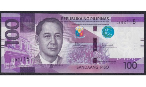 Филиппины 100 песо 2020 год (Philippines 100 piso 2020) P 222d(10): UNC