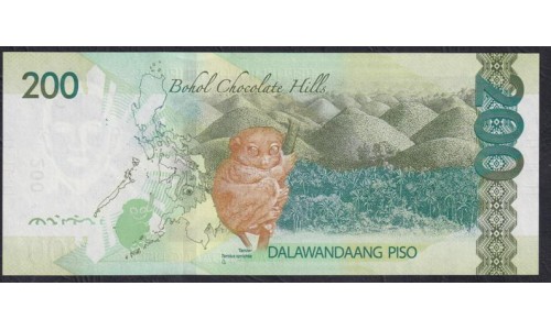 Филиппины 200 песо 2020 год (Philippines 200 piso 2020) P W223(2): UNC