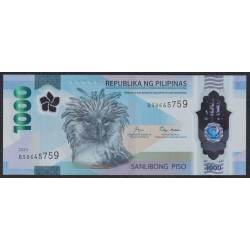 Филиппины 1000 песо 2023 года, префикс BS, полимер (PHILIPPINES 500 Piso / Pesos 2024,  BS-Prefix, Polymer) P W241:  UNC