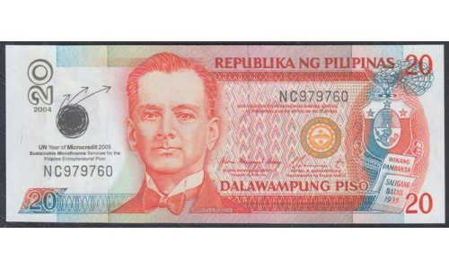 Филиппины 20 песо 2004-2005 год, Юбилейная (Philippines 20 piso 2004-2005) P A198: UNC