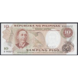 Филиппины 10 песо б\д (1969 год) (Philippines 10 piso ND (1969 year)) P 144b: UNC