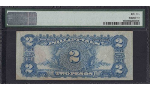Филиппины 2 песо б\д (1941 год) (Philippines 2 pesos ND (1941 year)) P 90 : aUnc 55 PMG