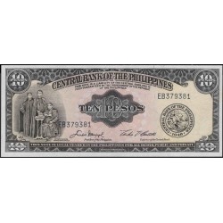 Филиппины 10 песо б\д (1949-69 год) (Philippines 10 pesos  ND (1949-69 year)) P 136e : Unc