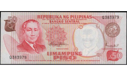 Филиппины 50 песо б\д (1969 год) (Philippines 50 piso ND (1969 year)) P 146b : Unc