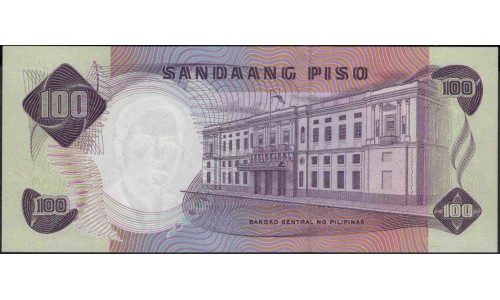 Филиппины 100 песо б\д (1969 год) (Philippines 100 piso ND (1969 year)) P 147a : Unc