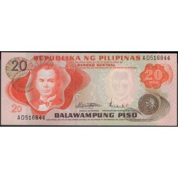 Филиппины 20 песо б\д (1970 год) (Philippines 20 piso ND (1970 year)) P 150a : Unc