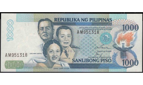 Филиппины 1000 песо б\д (1991-1994 год) (Philippines 1000 piso ND (1991-1994 year)) P 174b : Unc