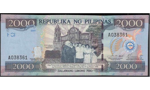 Филиппины 2000 песо 2001 год (Philippines 2000 piso 2001 year) P 189c : Unc