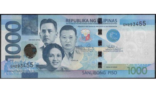 Филиппины 1000 песо 2013 год (Philippines 1000 piso 2013 year) P 211a : Unc