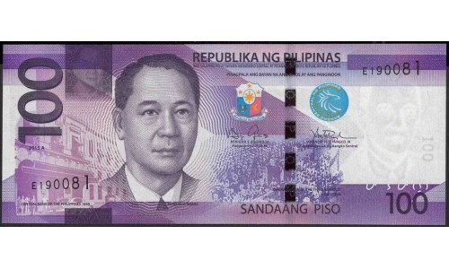 Филиппины 100 песо 2015A год (Philippines 100 piso 2015A) P 222a: UNC