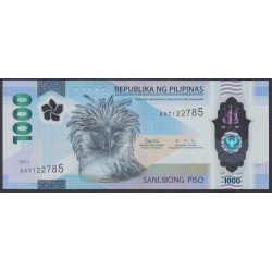 Филиппины 1000 песо 2022 года, префикс АА, полимер (PHILIPPINES 1000 Piso / Pesos 2022,  AA-Prefix, Polymer) P 230a:  UNC