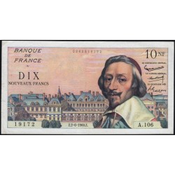 Франция 10 Франков 2-6-1960 года (France 10 Francs 2-6-1960) P 142: VF/XF