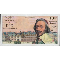 Франция 10 Франков 4-10-1962 года (France 10 Francs 4-10-1962) P 142: aUNC