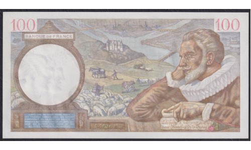 Франция  100 Франков  29=1=1942 года (France 100 Francs  29=1=1942) P 94: UNC