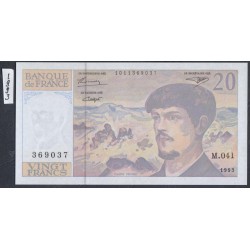 Франция  20 Франков 1993 года (France 20 Francs  1993) P 151f: UNC