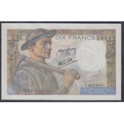 Франция  10 Франков  22=6=1944 года (France 10 Francs 22=6=1944) P 99с: UNC